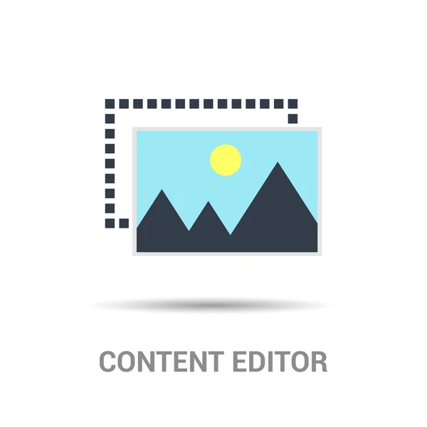 Icono del editor de contenido — Vector de stock