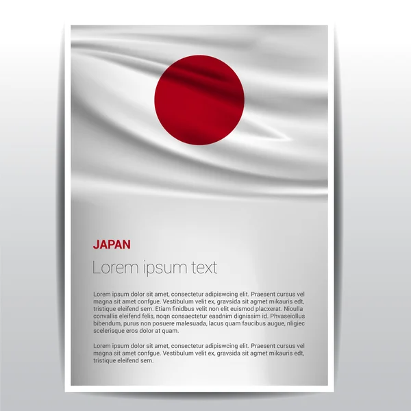 Bandera de Japón Folleto Plantilla — Archivo Imágenes Vectoriales