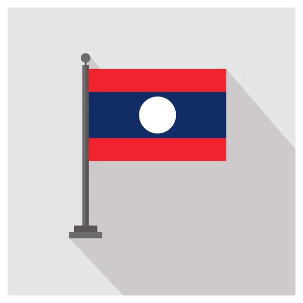 Vlag van Laos land — Stockvector