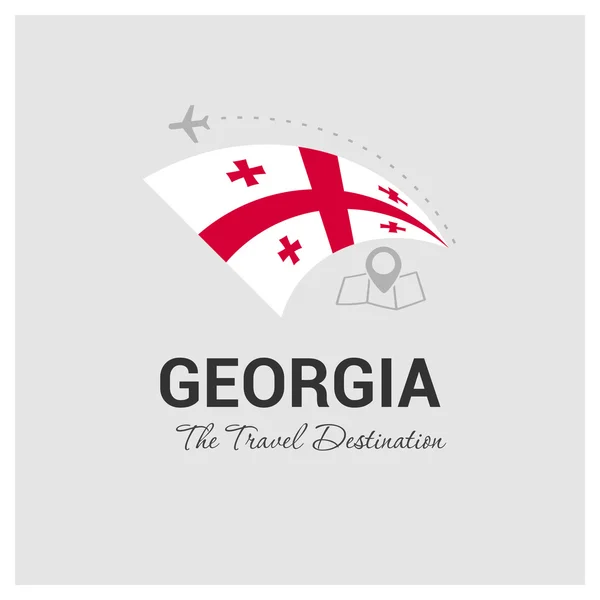 Logo de viaje de Georgia — Vector de stock