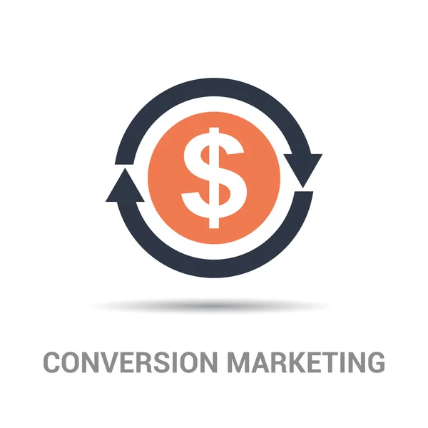 Ícone de marketing de conversão — Vetor de Stock