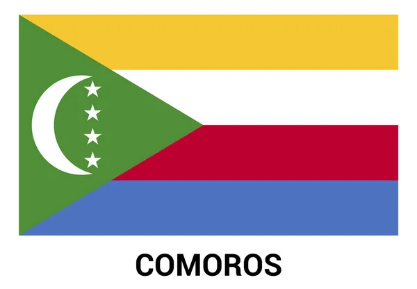 Bandeira das Comores em cores oficiais —  Vetores de Stock