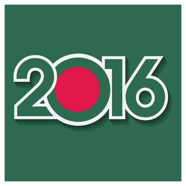 2016 år med Bangladesh flagga — Stock vektor