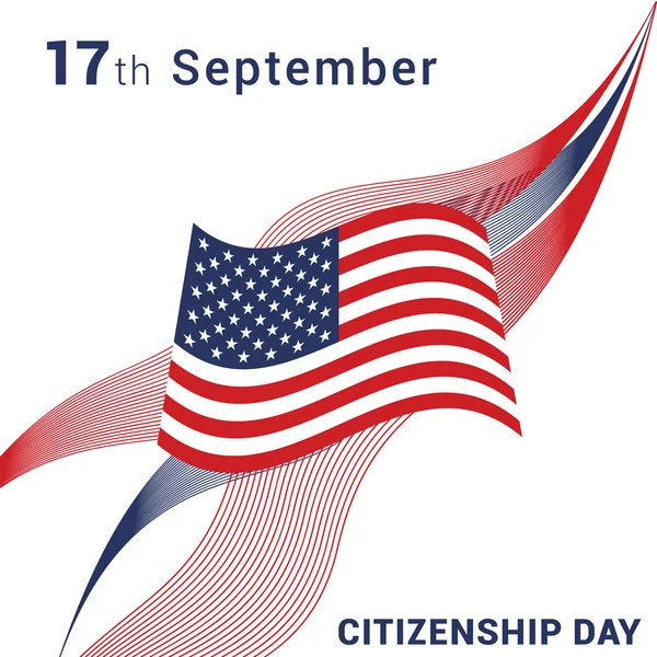 Плакат Дня гражданства США — стоковый вектор
