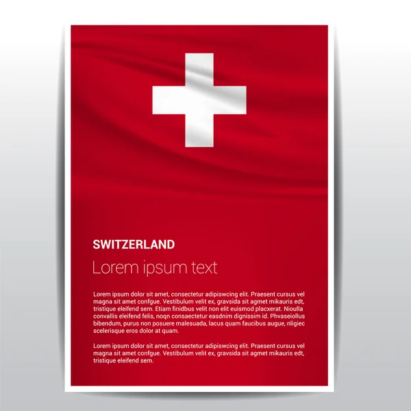 Modèle de brochure du drapeau suisse — Image vectorielle