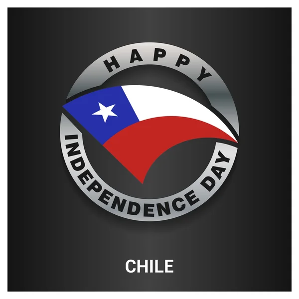 칠레 독립 기념일 배지 — 스톡 벡터