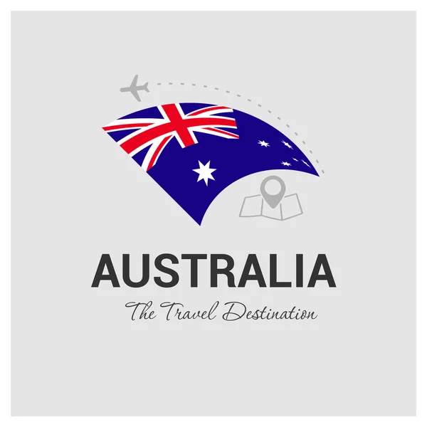 Logo de viaje de Australia — Vector de stock