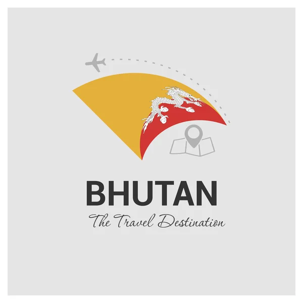 Bhutan Travel Logo — Stock Vector