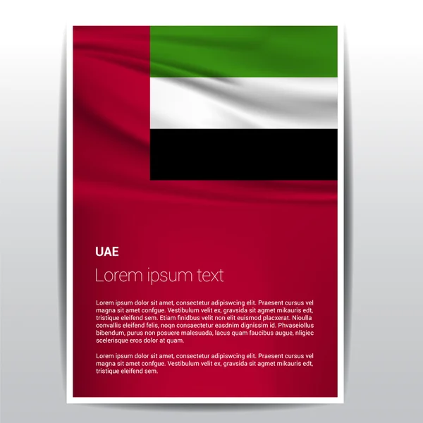 UAE flag Brochure Template — Stock Vector