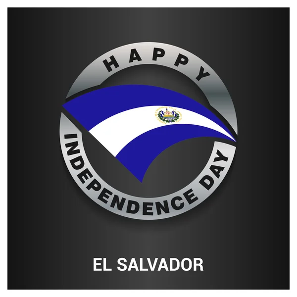 Emblema do dia da independência de El Salvador —  Vetores de Stock