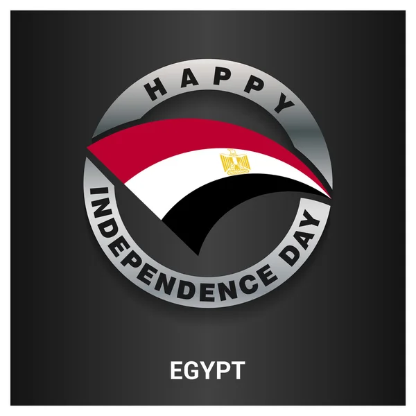 Insigne de fête de l'indépendance de l'Egypte — Image vectorielle