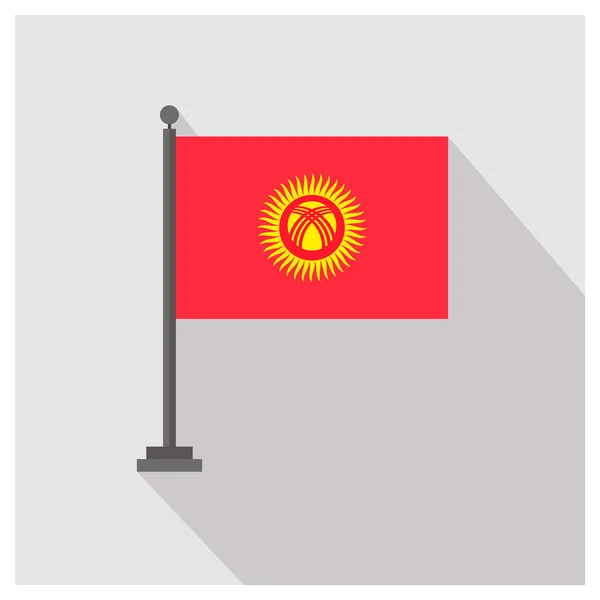 Kirgizistan land flagga — Stock vektor