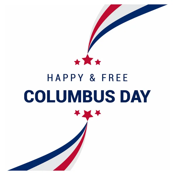 Affiche Joyeux Columbus Day — Image vectorielle