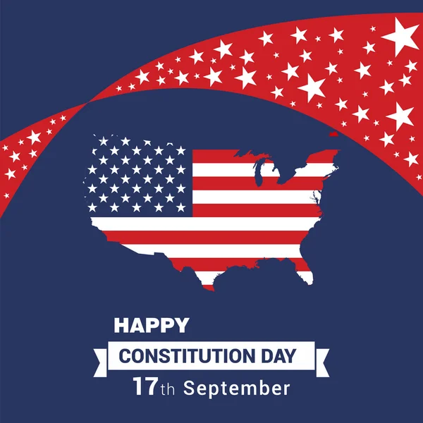 Plakat zum amerikanischen Verfassungstag — Stockvektor