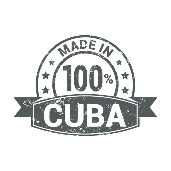 Feito em 100% Cuba — Vetor de Stock