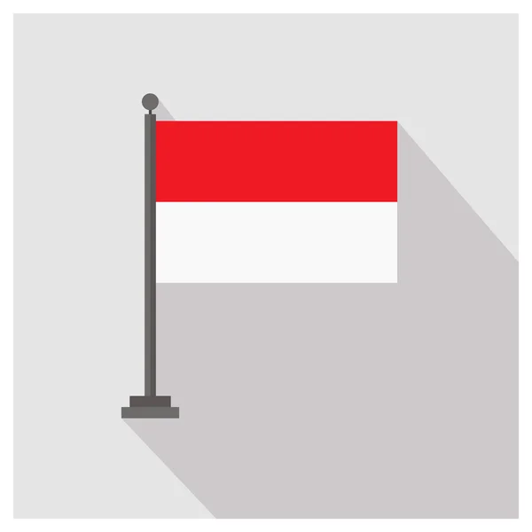 Monaco Paese bandiera — Vettoriale Stock