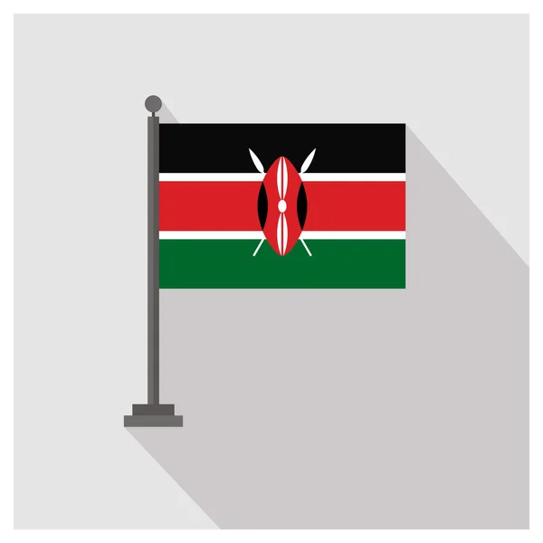 Vlag Kenia land — Stockvector