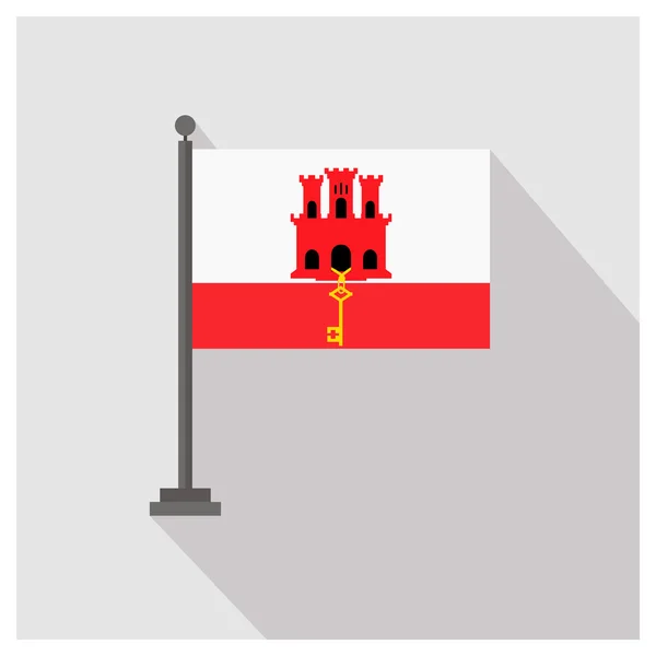 Gibraltar Country flag — Stock Vector