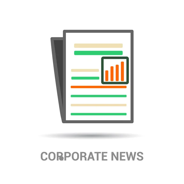 Business newspaper icon — Stock Vector