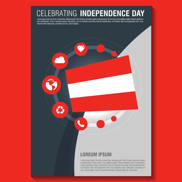 Austria Independence Day Brochure — Wektor stockowy