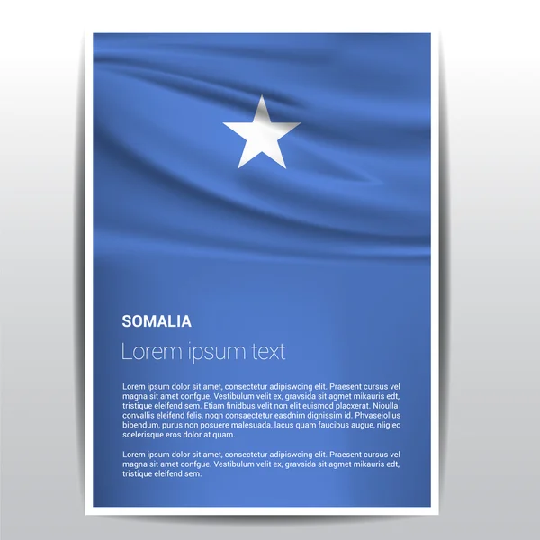 Flaga Somalii szablon broszura — Wektor stockowy