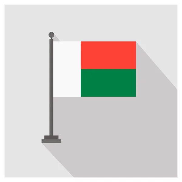 Vlag van Madagaskar land — Stockvector