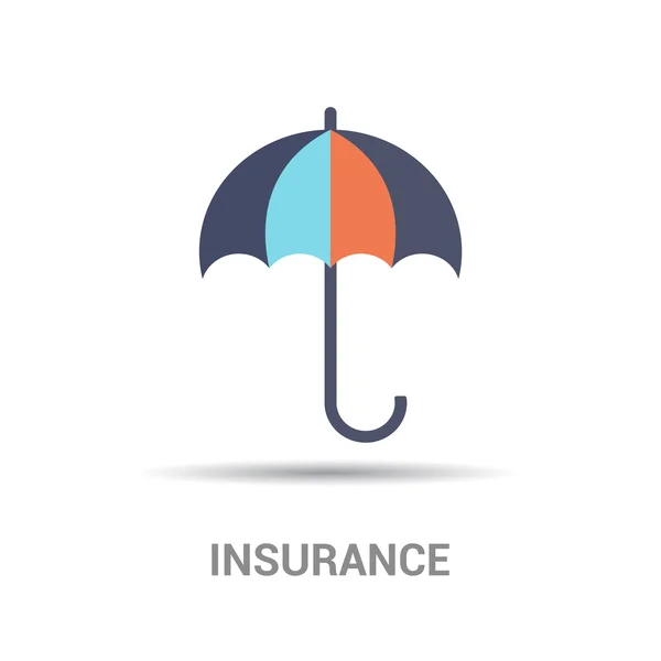 Life insurance icon with umbrella — Stock Vector