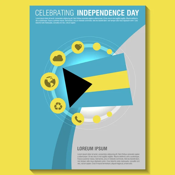 Bahamas Independence Day Brochure — Wektor stockowy