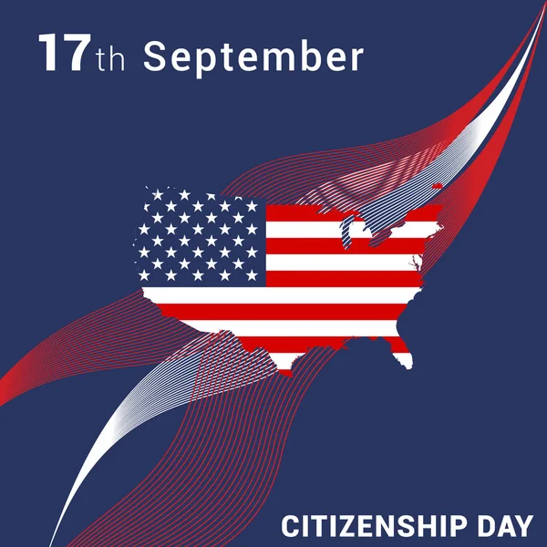 Plakat zum Tag der amerikanischen Staatsbürgerschaft — Stockvektor