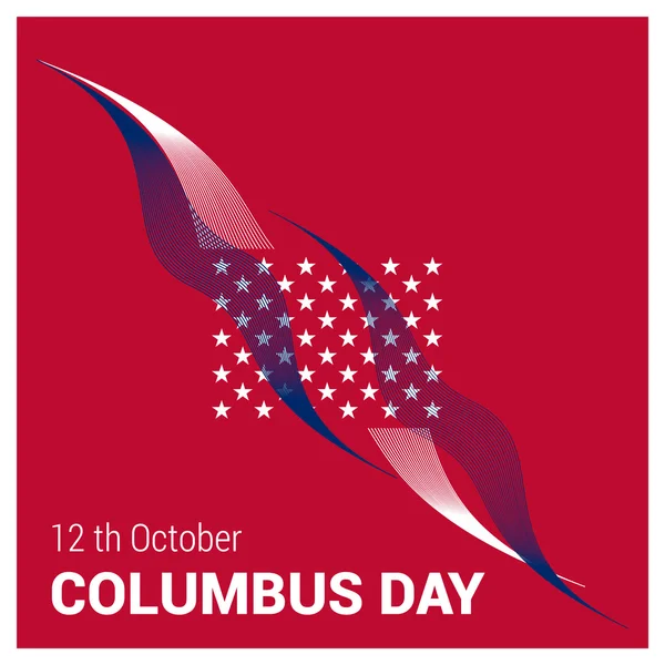 Affiche Joyeux Columbus Day — Image vectorielle