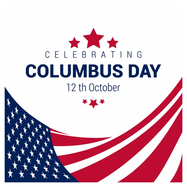 Cartaz do Dia de Colombo feliz —  Vetores de Stock