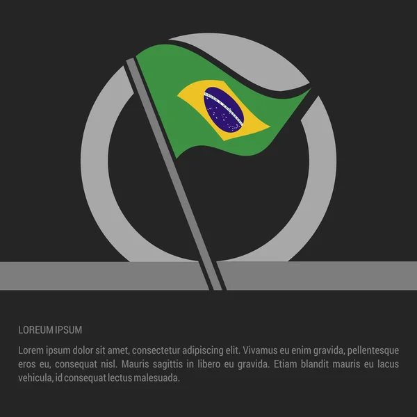 Emblema da bandeira do Brasil — Vetor de Stock