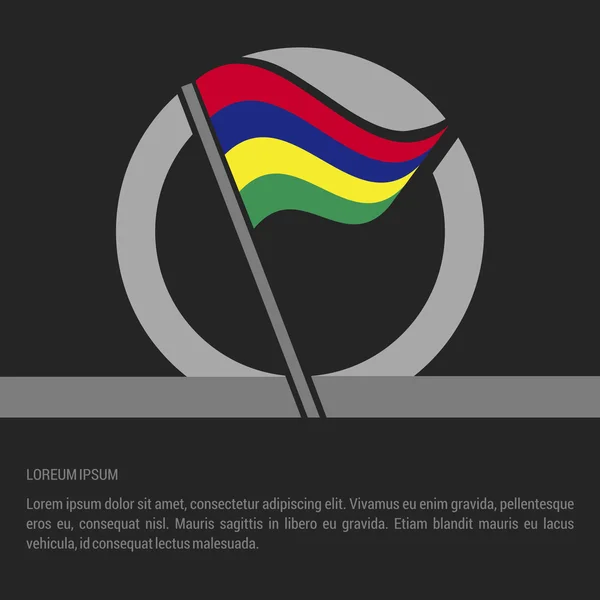 Mauritius-Fahnenabzeichen — Stockvektor