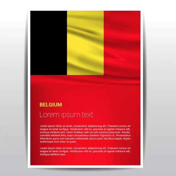 Belgium flag Brochure Template — Stock Vector