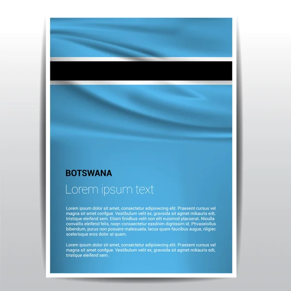 Botswana flag Brochure Template — Stock Vector