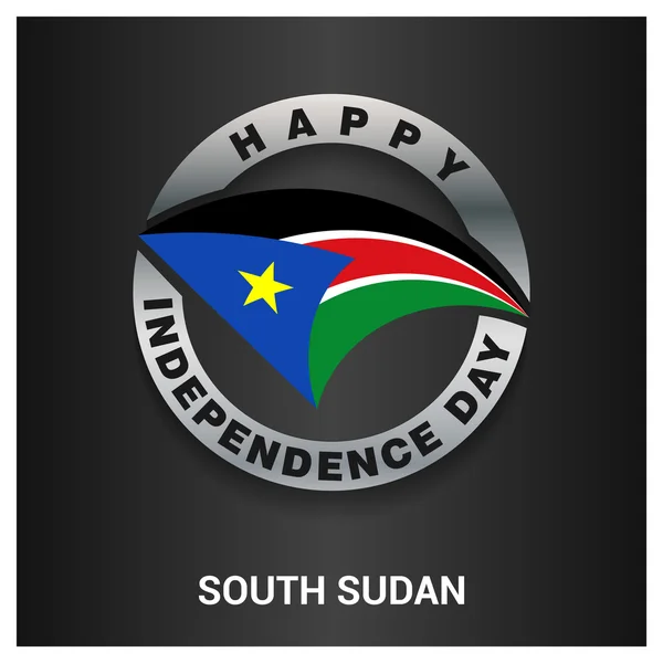 Insigne de fête de l'indépendance du Soudan du Sud — Image vectorielle