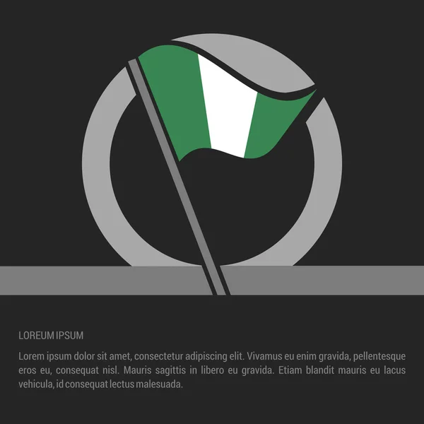 Nigeria Insigne du drapeau — Image vectorielle