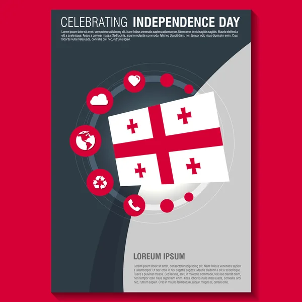 Georgia Independence Day Brochure — Wektor stockowy