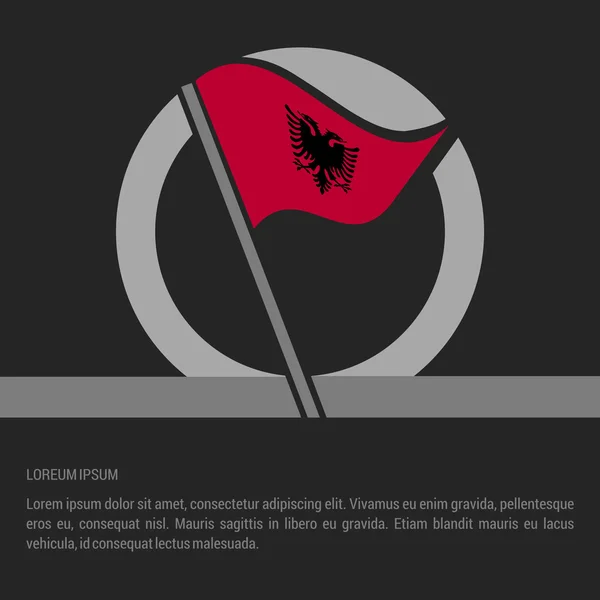 Знак "Флаг Албании" — стоковый вектор