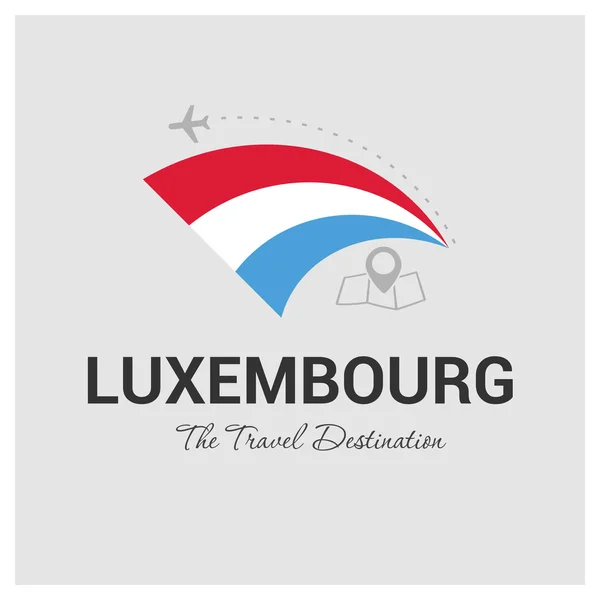 Luxembourg Travel Logo — Stock Vector