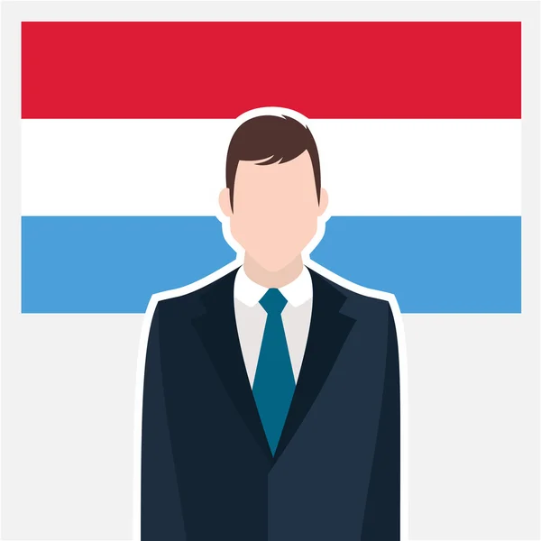 Businessman with Luxembourg flag — Stock Vector