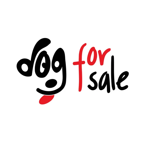 Собака для продажу типографія — стоковий вектор