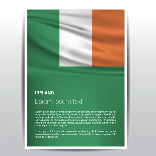 Шаблон брошюры с флагом Ирландии — стоковый вектор