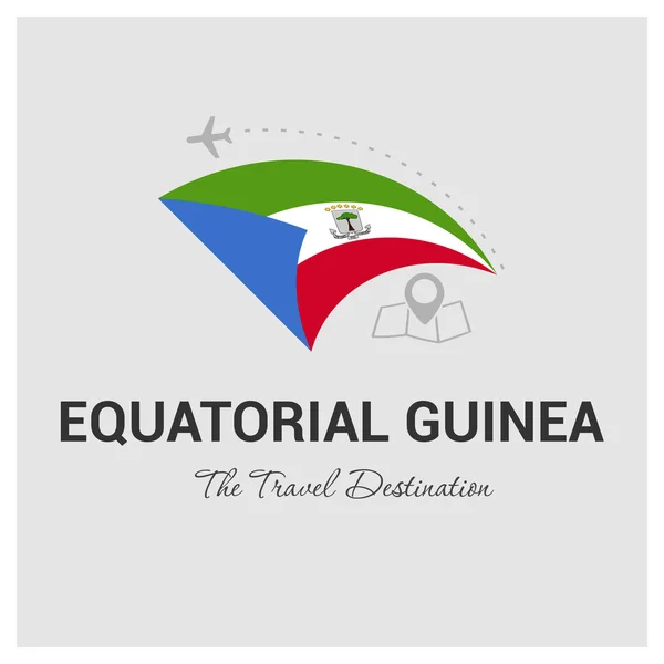 Guinea Ecuatorial Logo de viaje — Vector de stock
