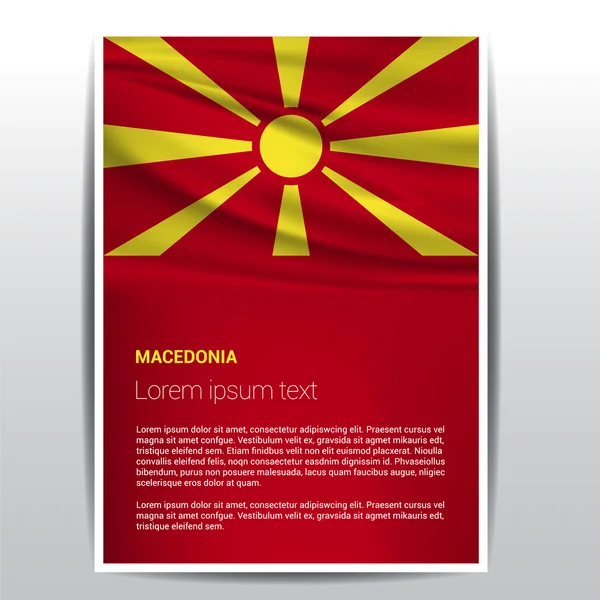 Folleto de bandera de Macedonia — Archivo Imágenes Vectoriales