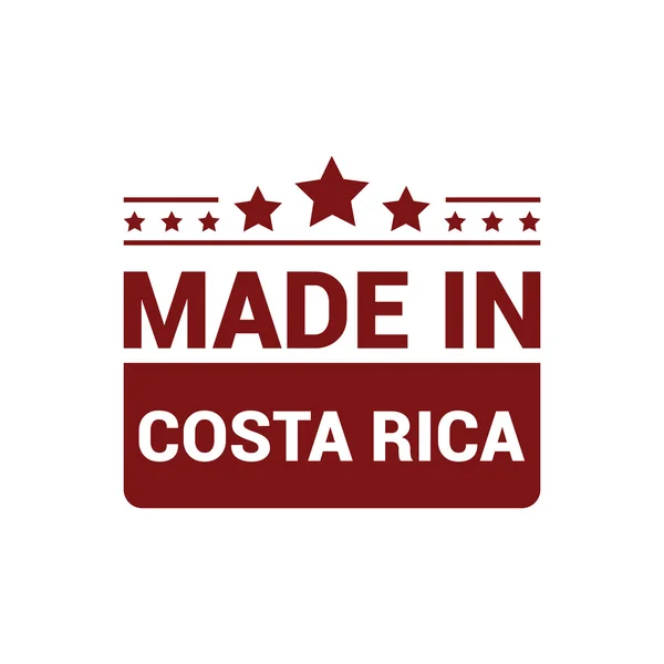 Vyrobené v Kostarice - červené razítko — Stockový vektor