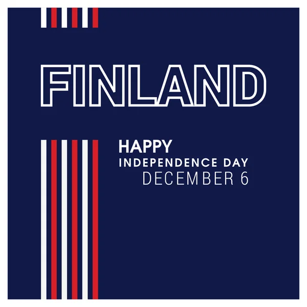 Finland Onafhankelijkheidsdag Poster — Stockvector