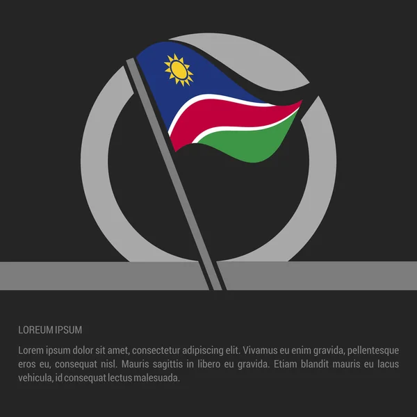 Namibia-flaggenabzeichen — Stockvektor