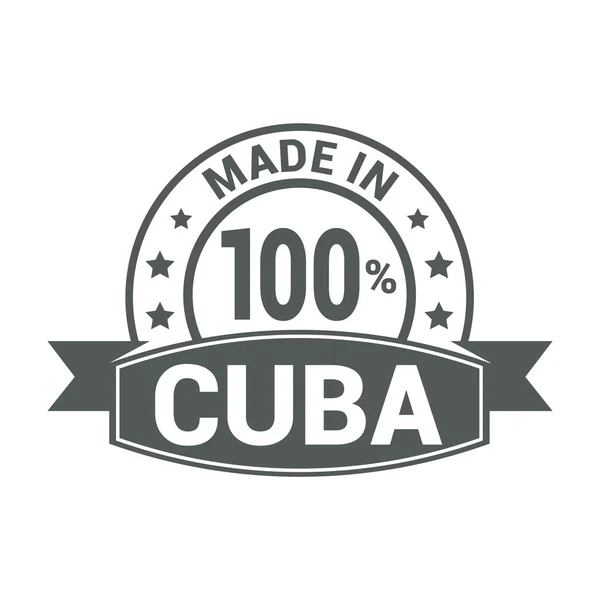 Ve 100 % na Kubě — Stockový vektor