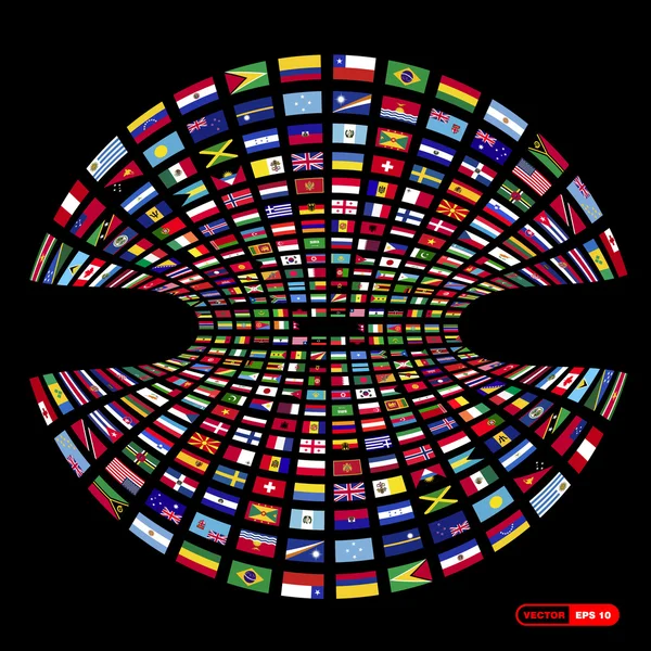 Coleção de bandeiras mundiais —  Vetores de Stock